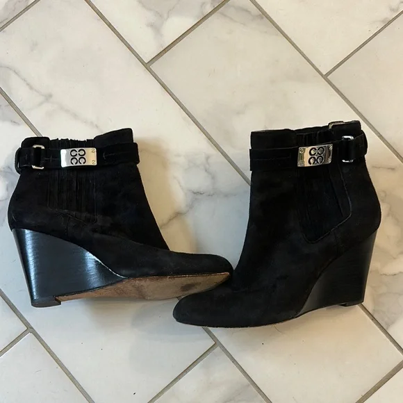 Coach Suede wedge heel boots - Picture 1 of 8